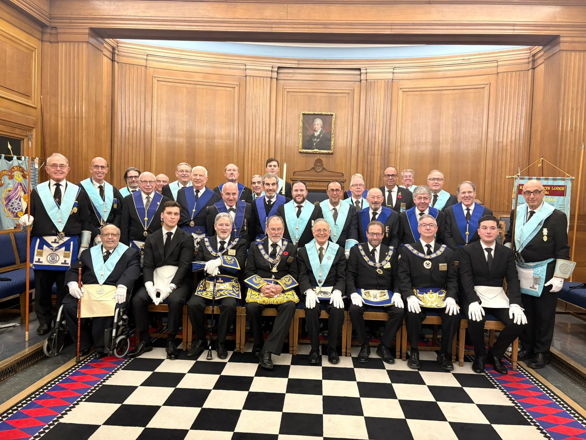 Brethren gathered for the double initiation meeting in November 2025